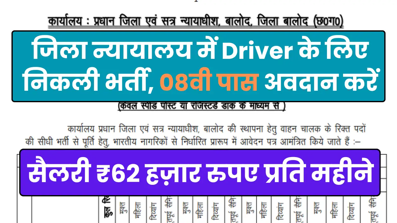 District Court Driver Vacancy