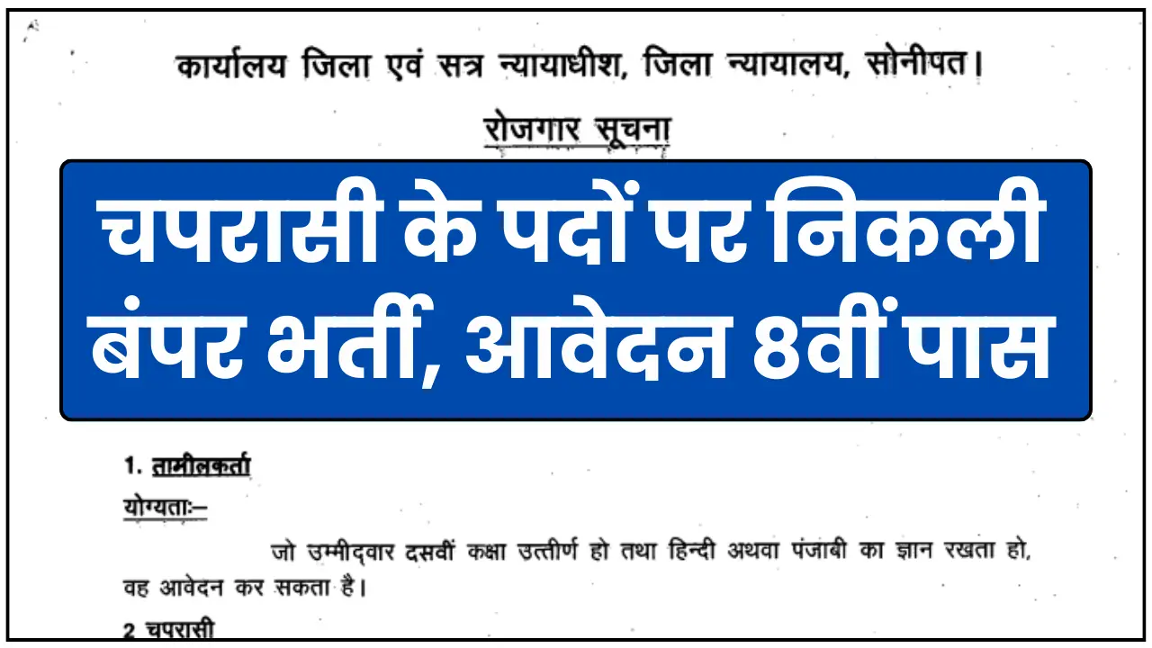 District Court Peon Vacancy 2024