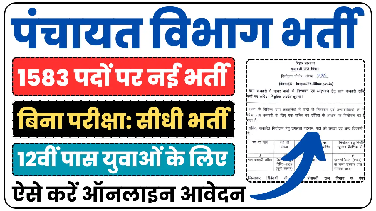 Panchayati Raj Recruitment 2025