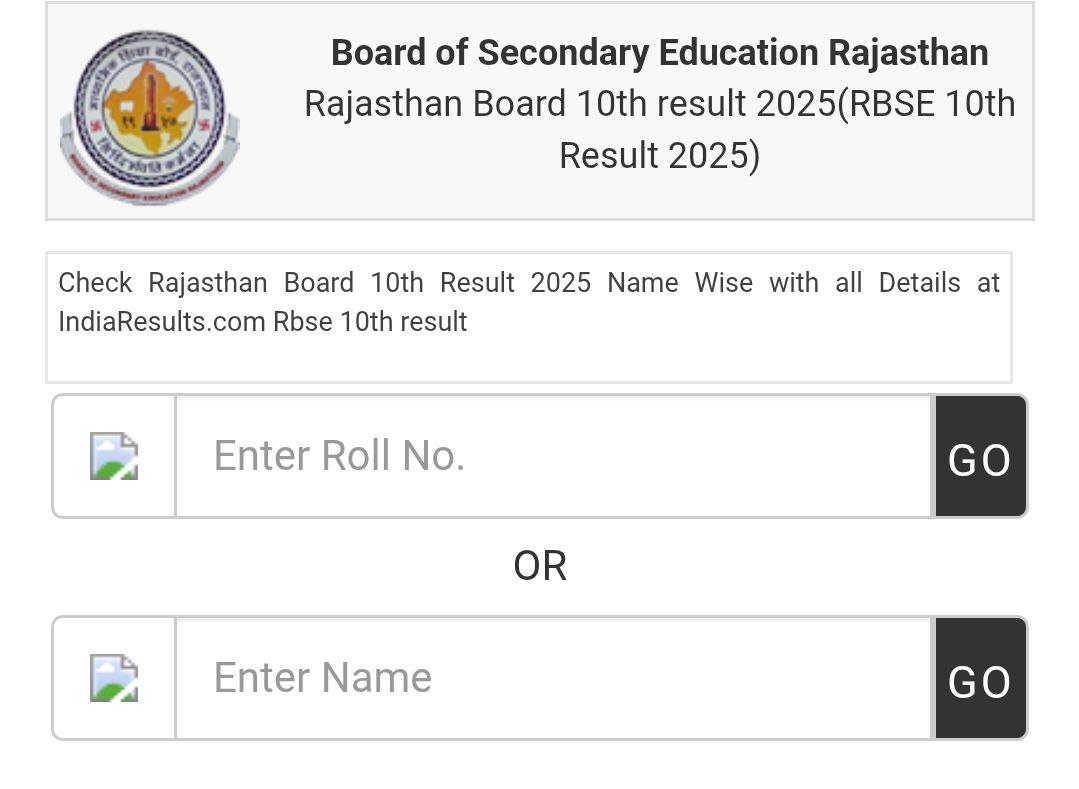 How To Check RBSE 10th Result 2025