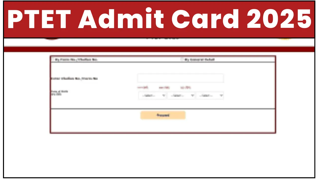 Rajasthan PTET Admit Card 2025