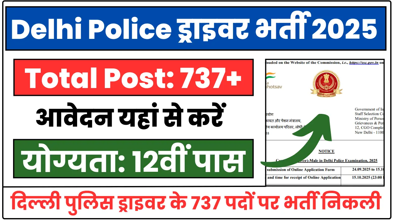 Delhi Police Driver Recruitment 2025