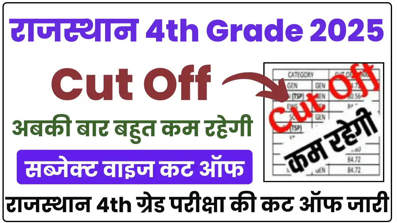 Rajasthan 4th Grade Cut Off 2025