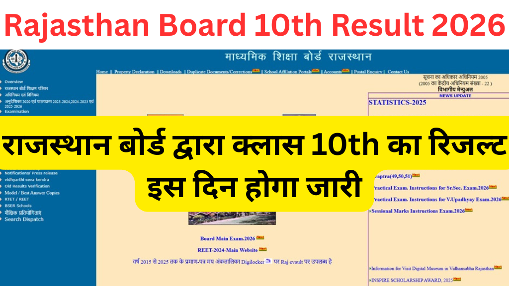 Rajasthan Board 10th Result 2026